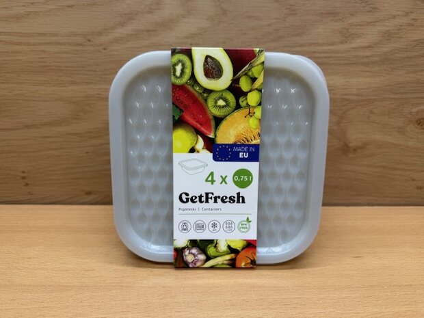 Vershoudbakjes set 0,75 liter 4 dlg.