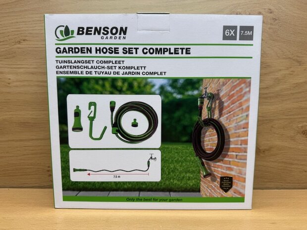 Tuinslang set compleet 7,5m.