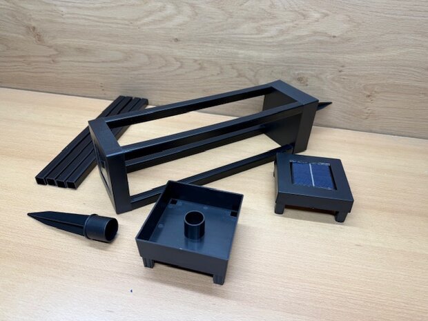 Tuinlamp set solar rechthoek 2 dlg.