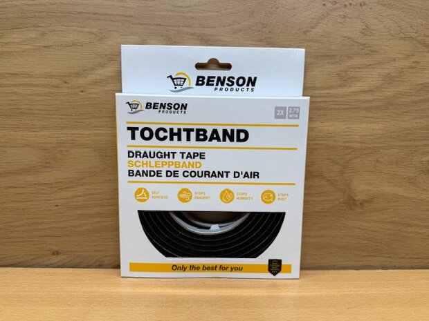 Tochtband EVA zwart 2x2,75m.