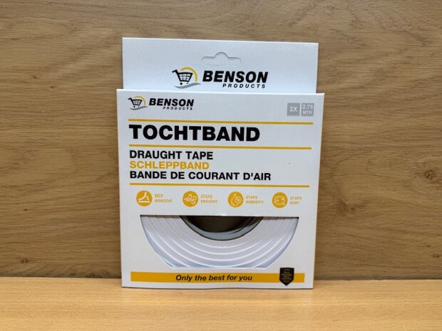 Tochtband EVA wit 2x2,75m.