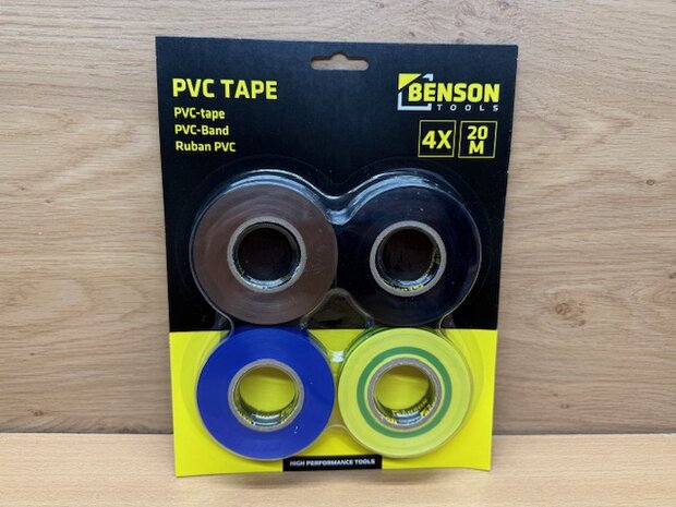 PVC tape set 4x20m.