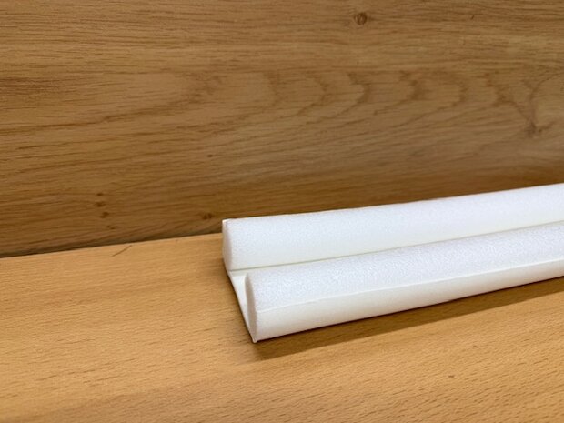 Tochtrol dubbel wit 95cm.