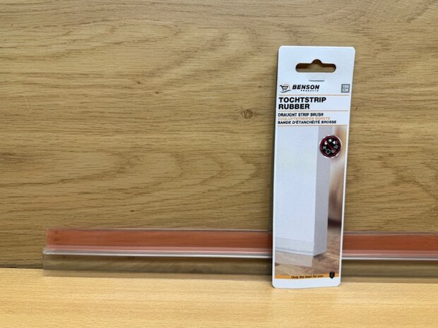 Tochtstrip rubber transparant 100cm.