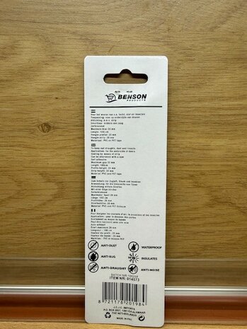 Tochtstrip rubber transparant 100cm.