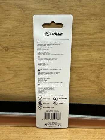 Tochtstrip borstel PVC transparant 100cm.