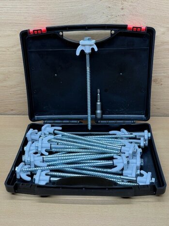 Schroefharingenset in koffer met adapter 20 dlg.