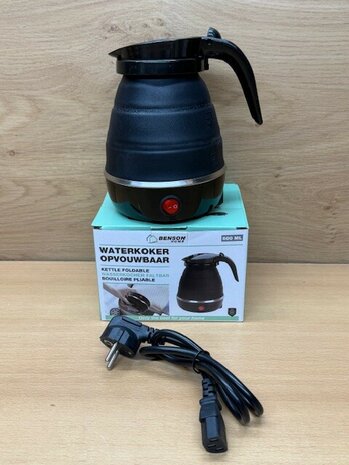 Waterkoker opvouwbaar zwart 600ml.