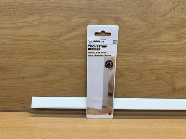 Tochtstrip rubber wit 100cm.