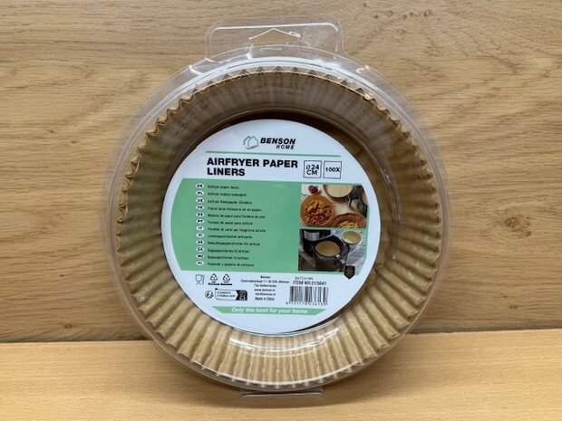 Airfryer bakjes set bakpapier &Oslash; 20cm 100 dlg.