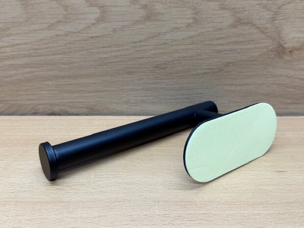 WC rol houder zwart zelfklevend.