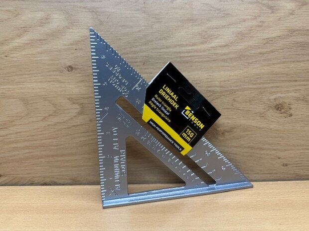 Meetdriehoek aluminium 150mm.