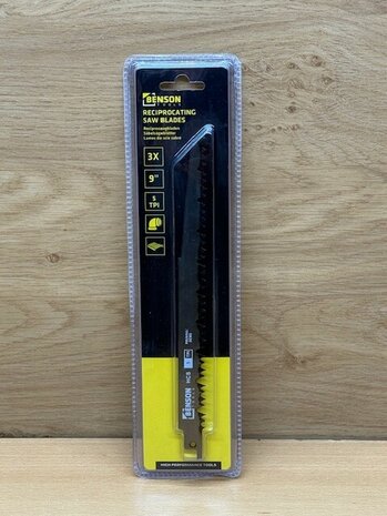 Reciprozaagbladenset hout 225mm 3 dlg.