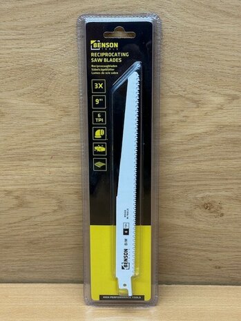 Reciprozaagbladenset hout/metaal 225mm 3 dlg.