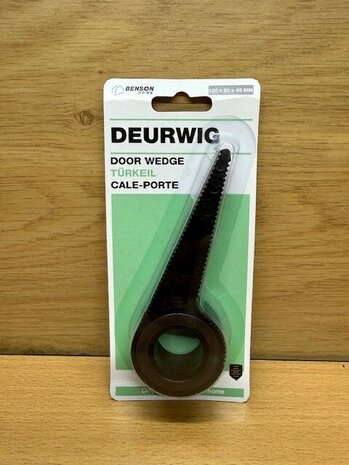 Deurstopper wig zwart 12cm.