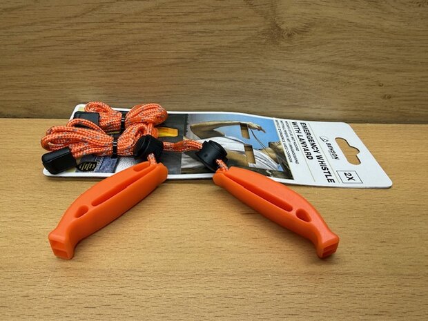 Noodfluitjesset met koord 2 dlg.