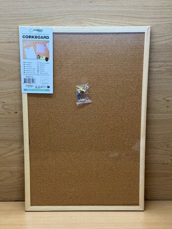 Prikbord kurk 40x60cm.