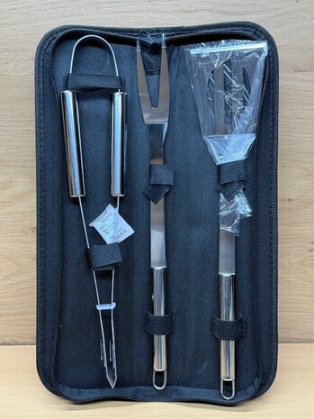 BBQ accesoires set in etui 3 dlg.