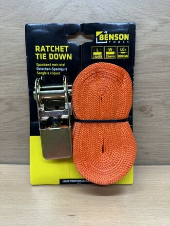 Spanband met ratel 7,5m.