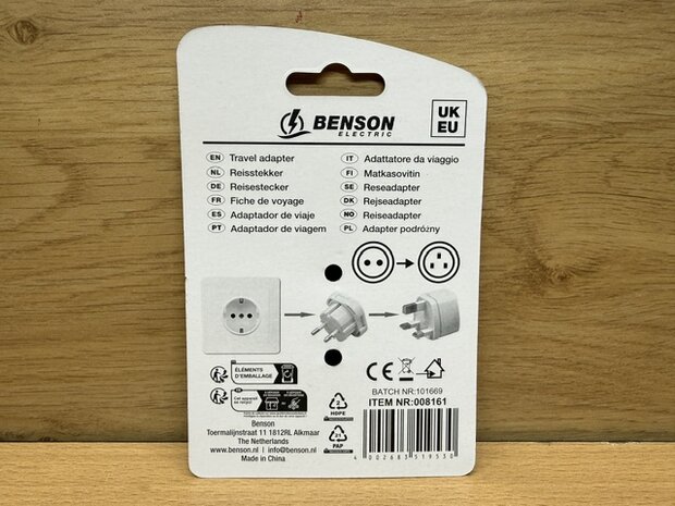 Reisstekker NL/UK.