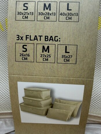 Reisorganiser set beige 6 dlg.