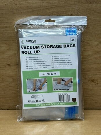 Vacuum opberzakkenset roll-up 4 dlg.