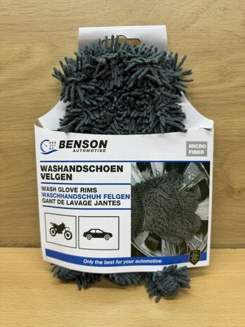Washandschoen velgen.