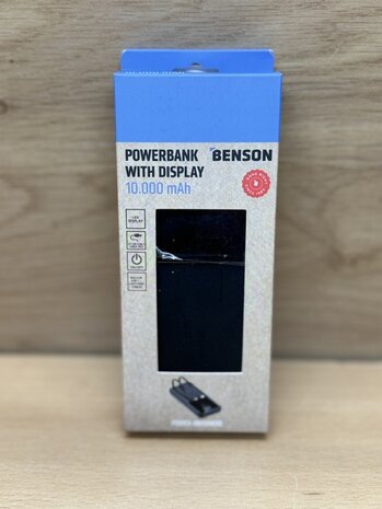 Powerbank digitaal 10.000mAh 10W.
