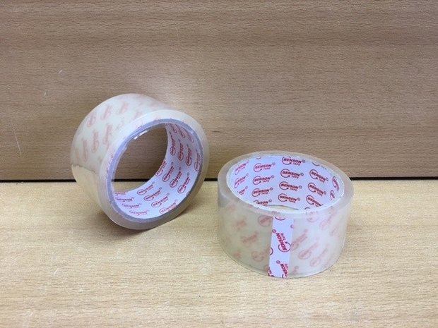 Dozentape transparant 50mx48mm.