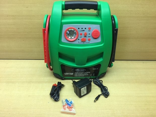 Jumpstarter 12 volt USB 17AH.