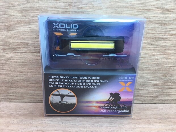 Fiets koplamp COB USB oplaadbaar.